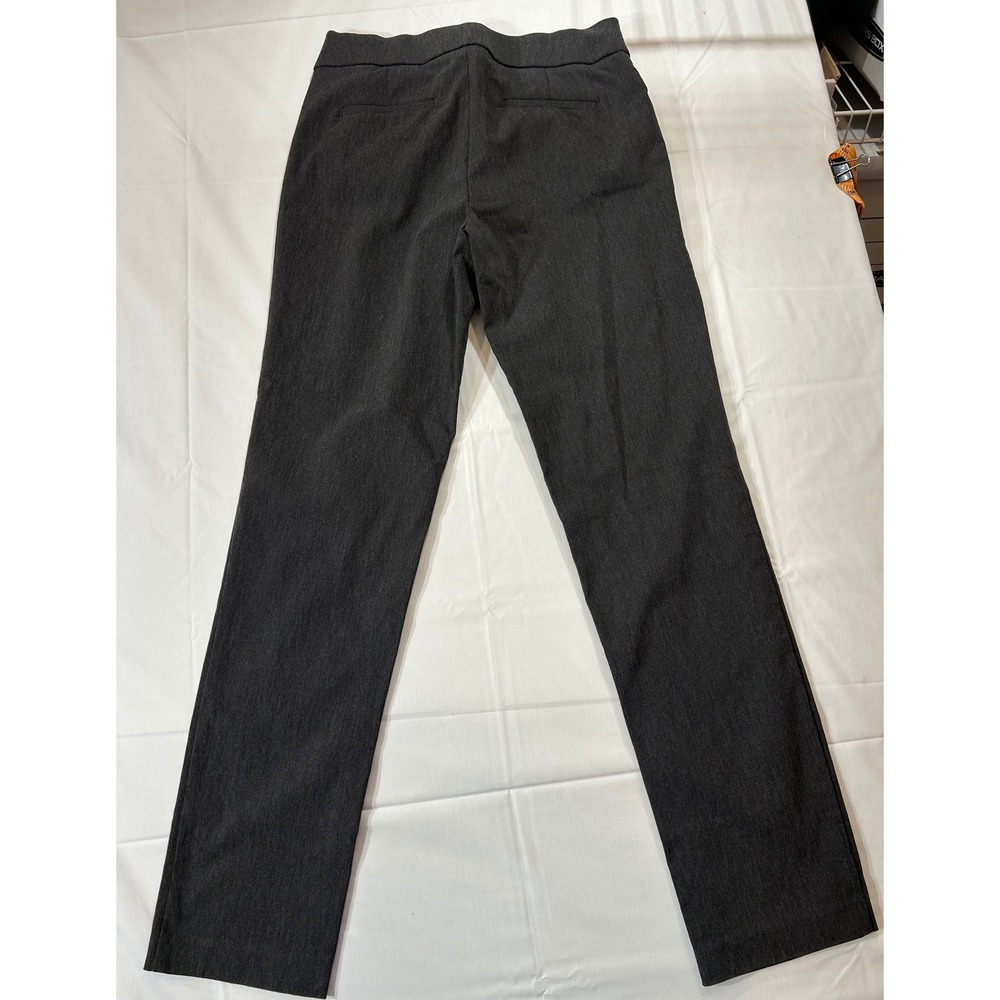 Liz Claiborne Lisa Gray Straight Leg Dress Pants Womens 4 Charcoal Trousers